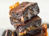 Nutty caramel brownie